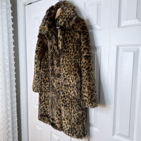 NWT J Crew JCrew Faux Fur Leopard Print Coat Spotted WQ2505 Jacket XS - Picture 3 of 12